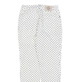 LES OLIVADES Womens White Regular Fit Straight Cotton Blend W28 L30 Printed