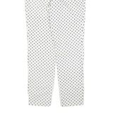 LES OLIVADES Womens White Regular Fit Straight Cotton Blend W28 L30 Printed