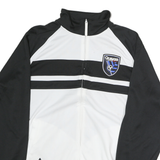 ADIDAS Mens Black & White Quakes Jacket XL Polyester Plain Zip Long Sleeve