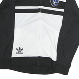 ADIDAS Mens Black & White Quakes Jacket XL Polyester Plain Zip Long Sleeve