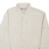 COLUMBIA Mens Cream Outdoor Long Sleeve Shirt M Cotton Blend Breathable