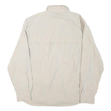 COLUMBIA Mens Cream Outdoor Long Sleeve Shirt M Cotton Blend Breathable