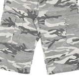 JEANS LINE Mens Shorts Grey Cargo Camouflage XL W40 Casual Cotton Blend