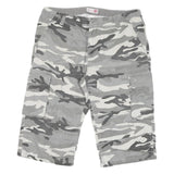 JEANS LINE Mens Shorts Grey Cargo Camouflage XL W40 Casual Cotton Blend