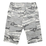 JEANS LINE Mens Shorts Grey Cargo Camouflage XL W40 Casual Cotton Blend