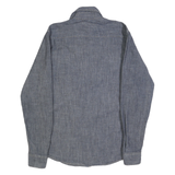 WRANGLER Mens Blue Denim Shirt S Long Sleeve Button Closure Cotton Blend