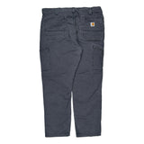 Carhartt Double Knee Cargo Trousers - 38W 30L Grey Cotton