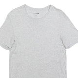LACOSTE Mens Grey Crew Neck Short Sleeve T-Shirt M Cotton Casual Essential