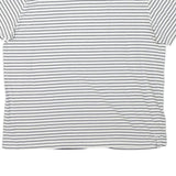 CREW CLOTHING Mens White & Black Striped T-Shirt XL Short Sleeve Crew Neck