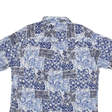 GARRY Mens Blue & White Casual Shirt XL Short Sleeve Button Down