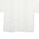 MODA CAMPIA MODA Mens White & Pale Blue Rayon Shirt 2XL Relaxed Fit Casual