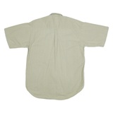 Mens Beige Cotton Blend Shirt XL Casual Short Sleeve Button Pocket Comfortable