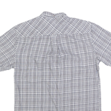 BEN SHERMAN Mens Blue & White Checked Shirt S Button Down Short Sleeve Casual