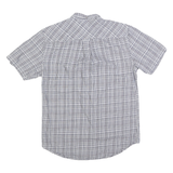 BEN SHERMAN Mens Blue & White Checked Shirt S Button Down Short Sleeve Casual