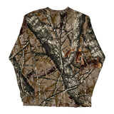 Outfitters Ridge Camo Long Sleeve T-Shirt - Medium Brown Cotton