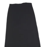 KAPPAHI Womens Black Straight Knee Length Polyester Blend Skirt M Classic
