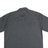 DICKIES Mens Grey Work Shirt L Polyester Blend Classic Button-Up Practical