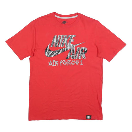 NIKE Mens Red Air Force 1 Graphic T-Shirt M Short Sleeve Crew Neck