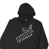 PUMA Mens Black Hoodie L Cotton Blend Casual Pullover Sweatshirt