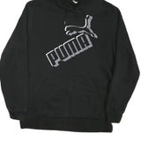 PUMA Mens Black Hoodie L Cotton Blend Casual Pullover Sweatshirt