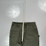 Carhartt Carpenter Trousers - 36W 32L Green Cotton