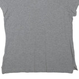 TOMMY HILFIGER Girls Grey Short Sleeve Plain L Polo Shirt Cotton Blend Casual