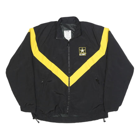 NIB Womens Black & Yellow U.S. Army Zip Nylon Jacket M Casual Outerwear