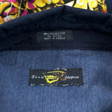 Boom X Graphic Hawaiian Shirt - 2XL Navy Polyester