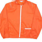 RAINBOW SPORTSWEAR Mens Orange Nylon Hooded Zip Jacket M Plain Lightweight