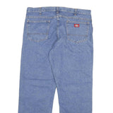 DICKIES Mens Regular Blue Denim Jeans W38 L30 Cotton Blend Zip Casual Workwear