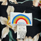 Paradise Found Floral Hawaiian Shirt - Large Black Viscose