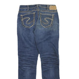 SILVER Womens Jeans Blue Regular Straight Denim Medium W32 L32 Stylish Stitching