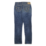 SILVER Womens Jeans Blue Regular Straight Denim Medium W32 L32 Stylish Stitching