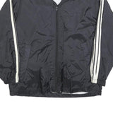 CRAZY WAVE Mens Black & Cream Retro Sports Zip Jacket Polyester Blend S