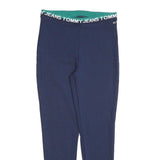 TOMMY JEANS Womens Joggers Navy Blue Slim Tapered M W28 L28 Logo Waistband