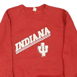 INDIANA Mens Red Sweatshirt M Cotton Blend Crew Neck Long Sleeve Casual