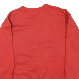 INDIANA Mens Red Sweatshirt M Cotton Blend Crew Neck Long Sleeve Casual