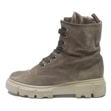 GABOR Womens Lace-Up Suede Boots Beige UK 5 Chunky Sole Casual Fashion
