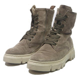 GABOR Womens Lace-Up Suede Boots Beige UK 5 Chunky Sole Casual Fashion