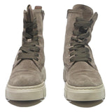 GABOR Womens Lace-Up Suede Boots Beige UK 5 Chunky Sole Casual Fashion