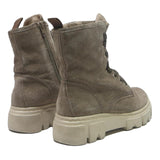 GABOR Womens Lace-Up Suede Boots Beige UK 5 Chunky Sole Casual Fashion