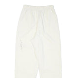 SEASON TICKET Womens Cotton Blend White Relaxed Straight Trousers W24 L28 Casual