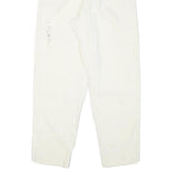 SEASON TICKET Womens Cotton Blend White Relaxed Straight Trousers W24 L28 Casual