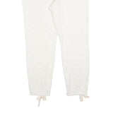 PAM & GELA Womens Joggers White Cotton Blend Regular Fit Tapered Leg L W36 L28