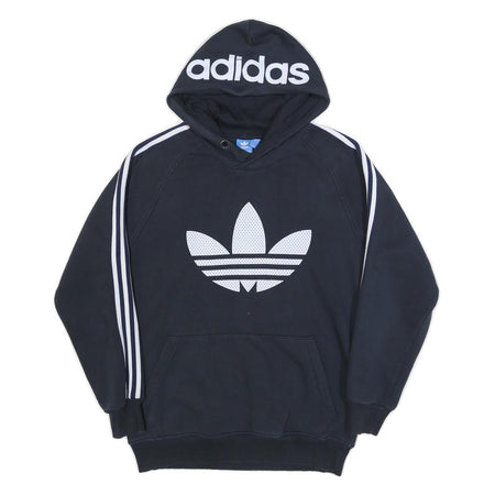 ADIDAS Womens Black Hoodie XL Cotton Blend Sportswear Casual Pullover