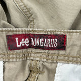 Lee Cargo Shorts - 34W 11L Beige Cotton
