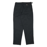DICKIES Mens Cotton Blend Black Regular Fit Straight Leg Trousers W32 L31
