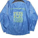 HUMMEL Boys Blue & Black Hooded Zip Sports Jacket 12Y Polyester Blend