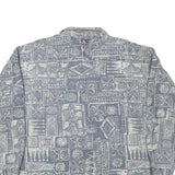 CB Mens Blue & Cream Pattern Cotton Blend Shirt XL Casual Beachwear