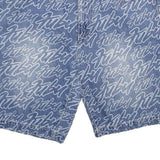 FUBU Mens Shorts Blue Casual Denim M W32 Branded Print Relaxed Fit